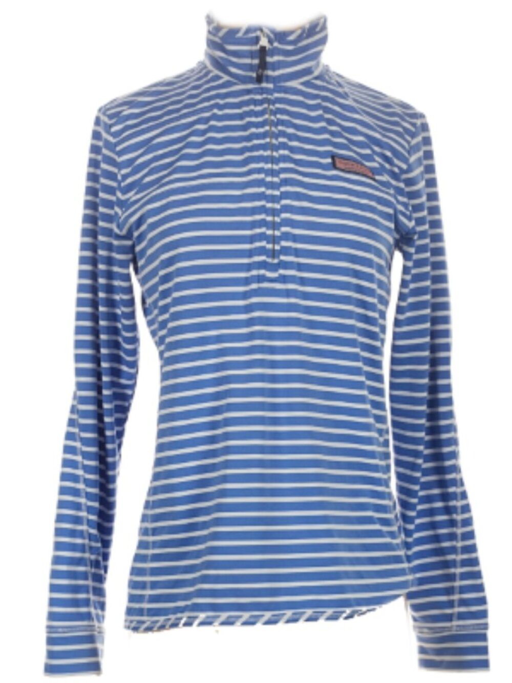 Vineyard Vines Blue Striped Shep Shirt Quarter-Zip